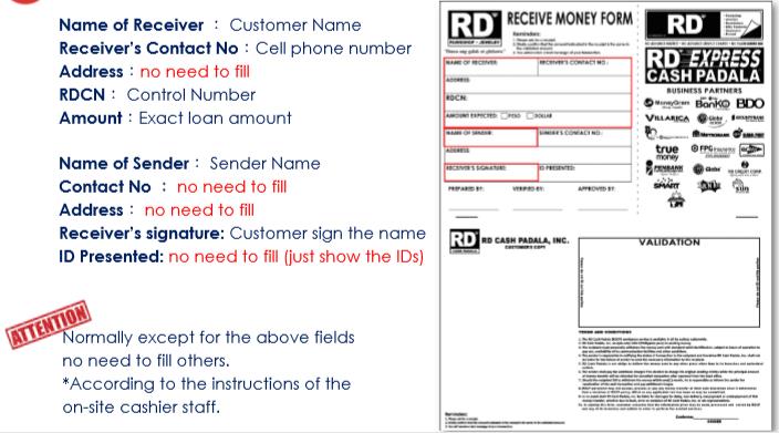 RD Pawnshop  Money Transfer, Domestic Remittance